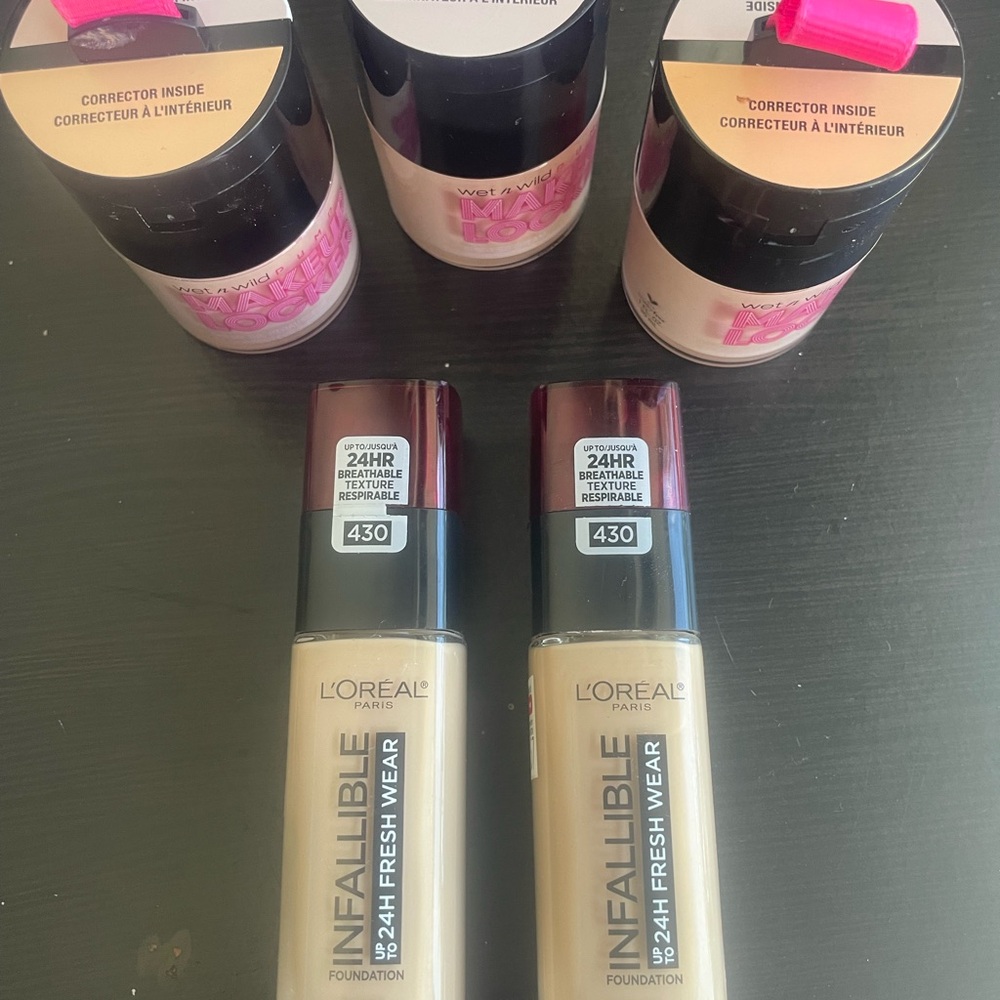 Wet N Wild Makeup Locker 3 In 1 Sheer BB Cream and Loreal Foundation NWT